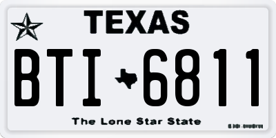 TX license plate BTI6811