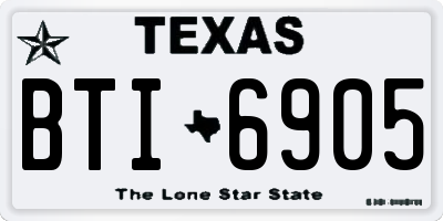 TX license plate BTI6905