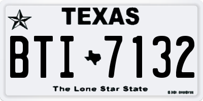 TX license plate BTI7132