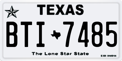 TX license plate BTI7485