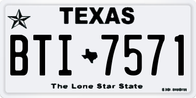 TX license plate BTI7571