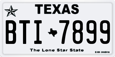 TX license plate BTI7899