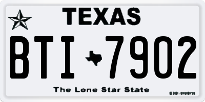 TX license plate BTI7902
