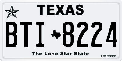 TX license plate BTI8224