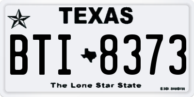 TX license plate BTI8373