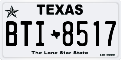 TX license plate BTI8517