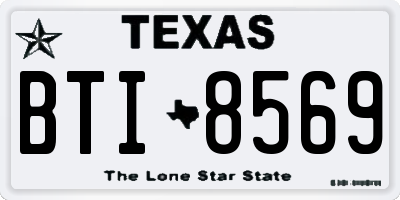 TX license plate BTI8569