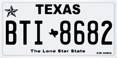 TX license plate BTI8682
