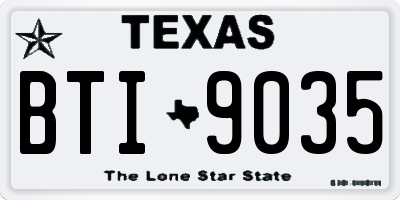 TX license plate BTI9035