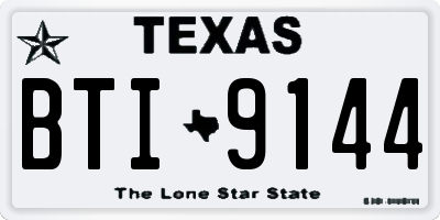 TX license plate BTI9144