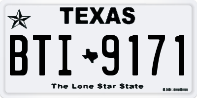 TX license plate BTI9171