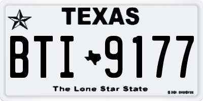 TX license plate BTI9177