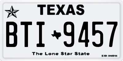 TX license plate BTI9457