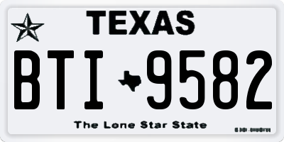 TX license plate BTI9582