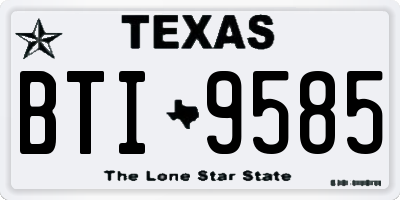 TX license plate BTI9585