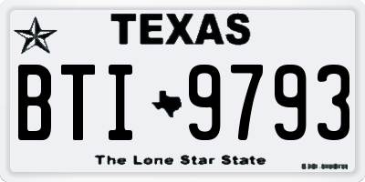 TX license plate BTI9793