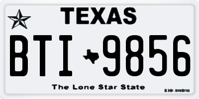TX license plate BTI9856