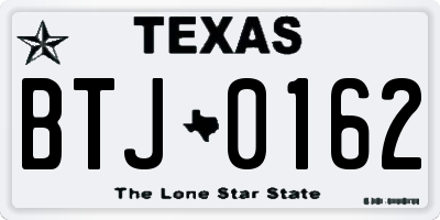 TX license plate BTJ0162