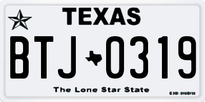 TX license plate BTJ0319