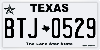 TX license plate BTJ0529