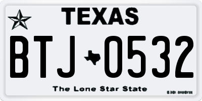 TX license plate BTJ0532