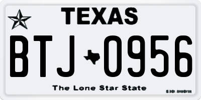 TX license plate BTJ0956