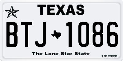 TX license plate BTJ1086