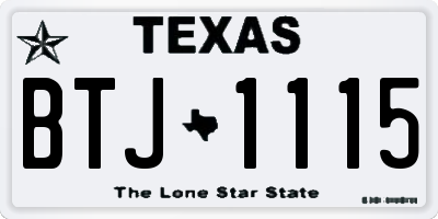 TX license plate BTJ1115