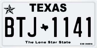 TX license plate BTJ1141