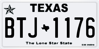 TX license plate BTJ1176