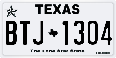 TX license plate BTJ1304