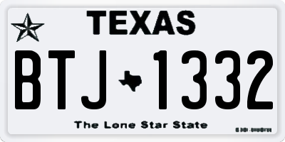 TX license plate BTJ1332