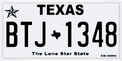 TX license plate BTJ1348