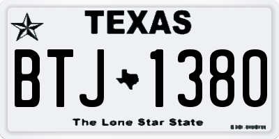 TX license plate BTJ1380