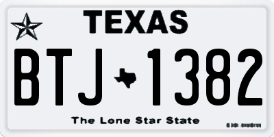 TX license plate BTJ1382