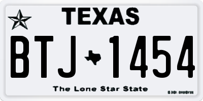 TX license plate BTJ1454