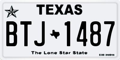 TX license plate BTJ1487