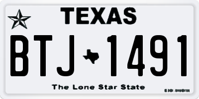 TX license plate BTJ1491