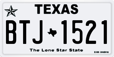 TX license plate BTJ1521