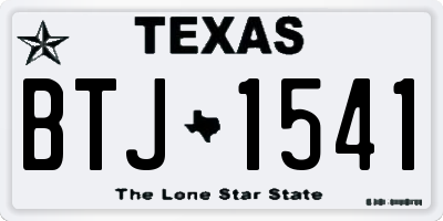 TX license plate BTJ1541