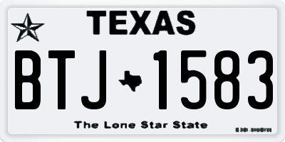 TX license plate BTJ1583