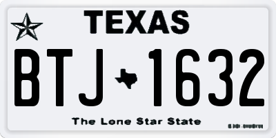 TX license plate BTJ1632