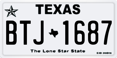 TX license plate BTJ1687