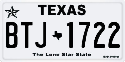 TX license plate BTJ1722