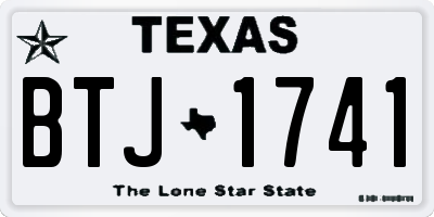 TX license plate BTJ1741