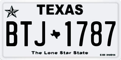 TX license plate BTJ1787