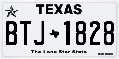 TX license plate BTJ1828