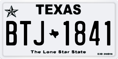 TX license plate BTJ1841