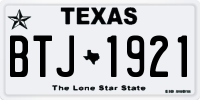 TX license plate BTJ1921