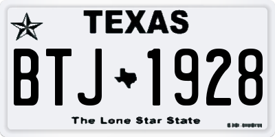 TX license plate BTJ1928